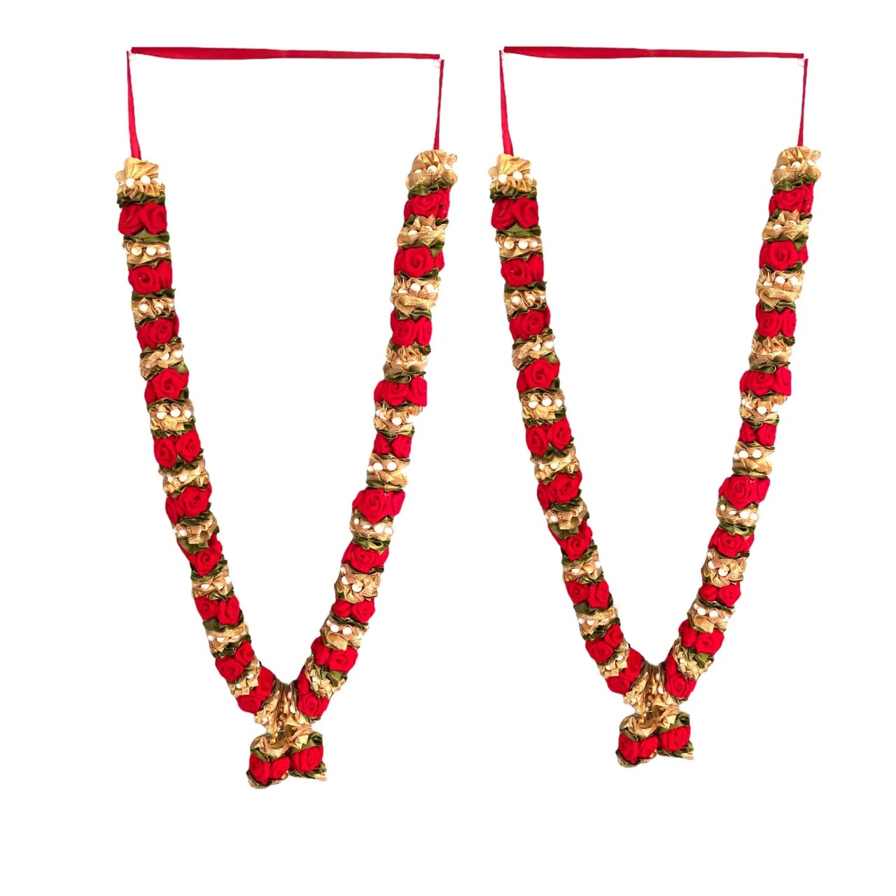 Varmala Wedding Garland Artificial Velvet Milni Haar for Bride & Groom, Indian Wedding Jaimala, Nikah Reception Ceremony, Idol & Photo Decor